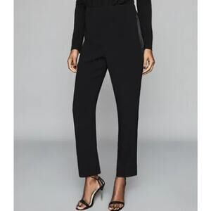 REISS Jess Slim Fit Satin Trimmed Trousers